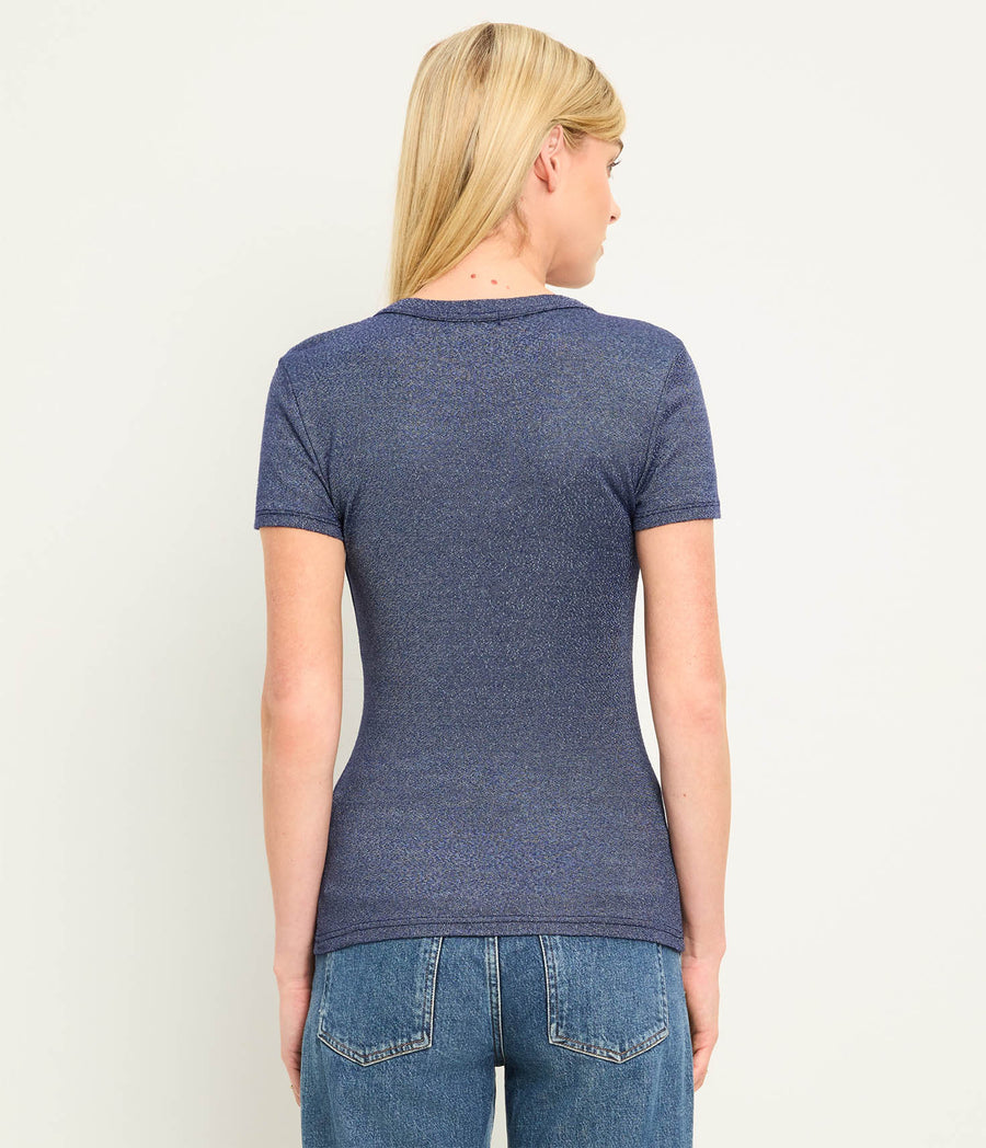 Fallon Shine Tee in Nocturnal Blue Back View  #NOCTURNAL