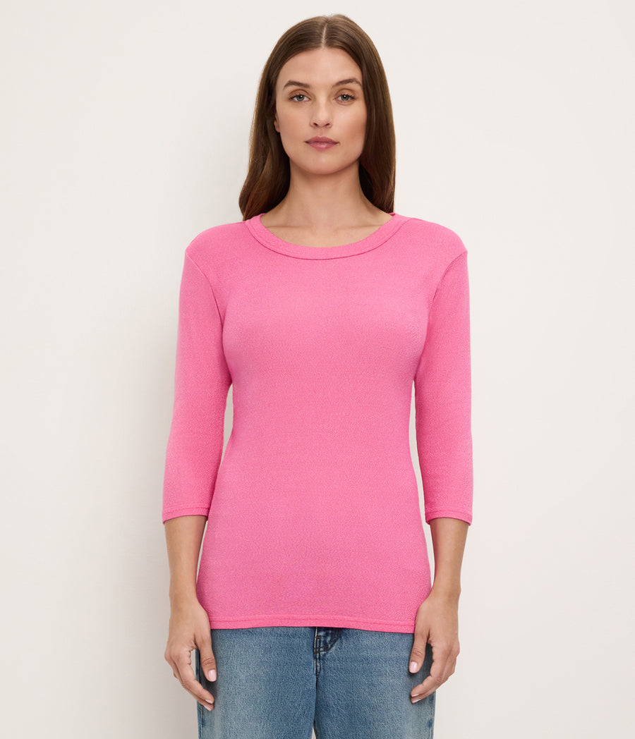 Dora Shine 3/4 Sleeve Tee FLAMINGO / XL #FLAMINGO