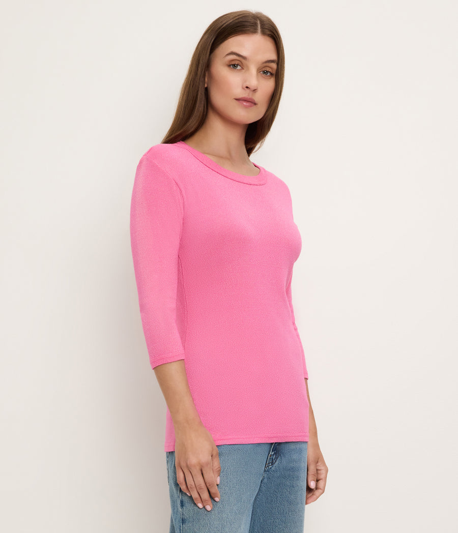 Dora Shine 3/4 Sleeve Tee FLAMINGO / XL #FLAMINGO