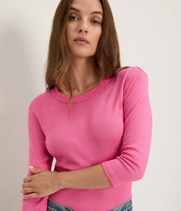 Dora Shine 3/4 Sleeve Tee FLAMINGO / XL #FLAMINGO