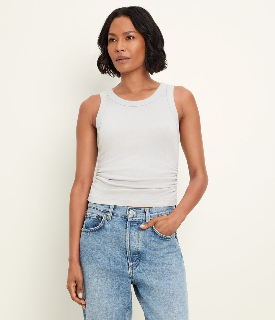 Ella Shine Tank in Hematite Grey Full Body View #HEMATITE