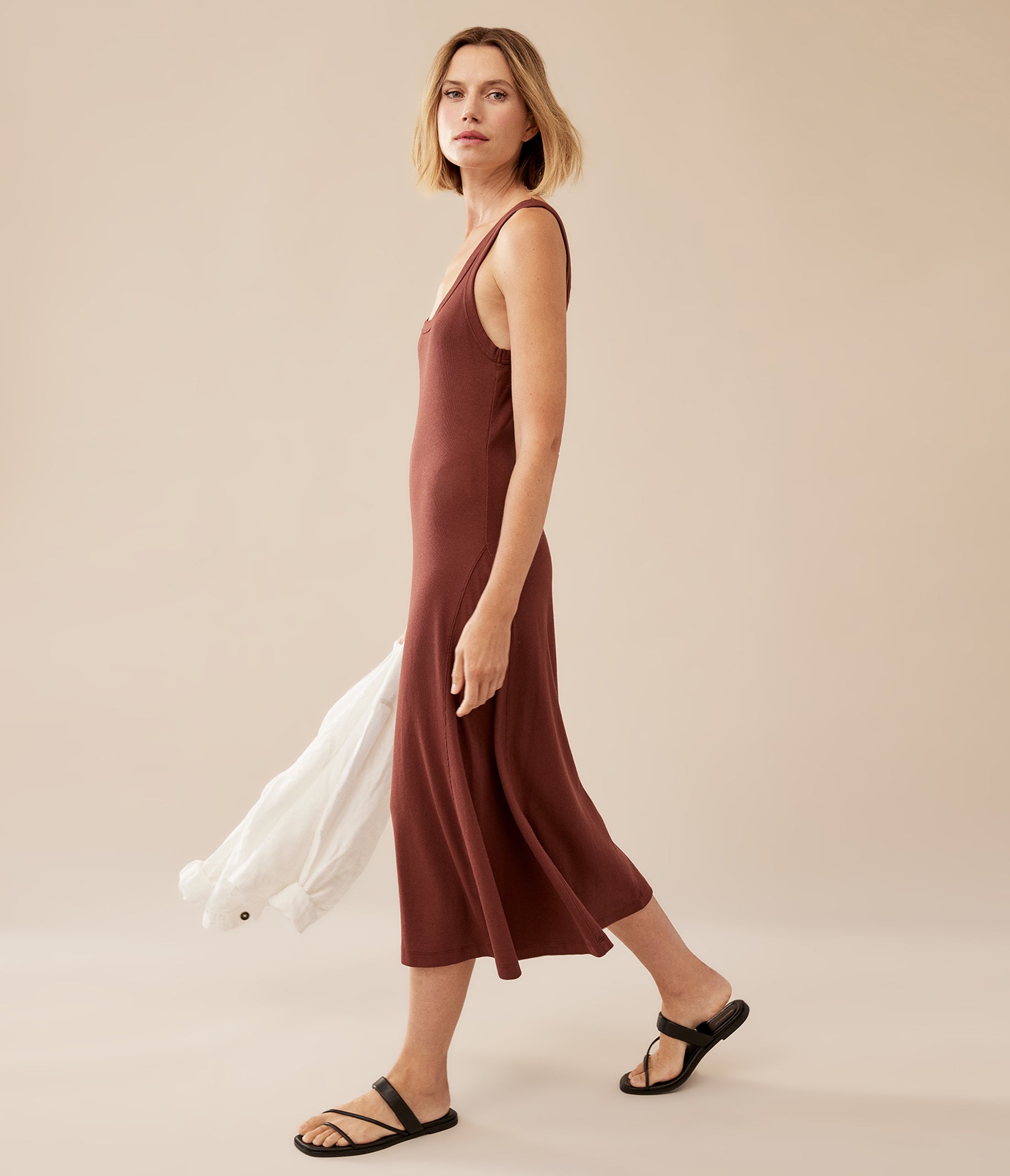 (取寄) マイケル スターズ レディース セリーヌ ミディ ドレス Michael Stars women Celine Midi Dress Cement Celine Midi Dress