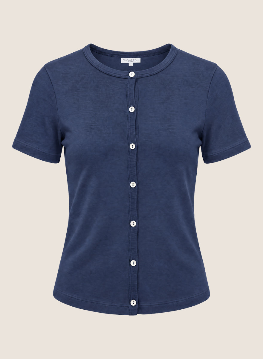 Valerie Button Front Tee