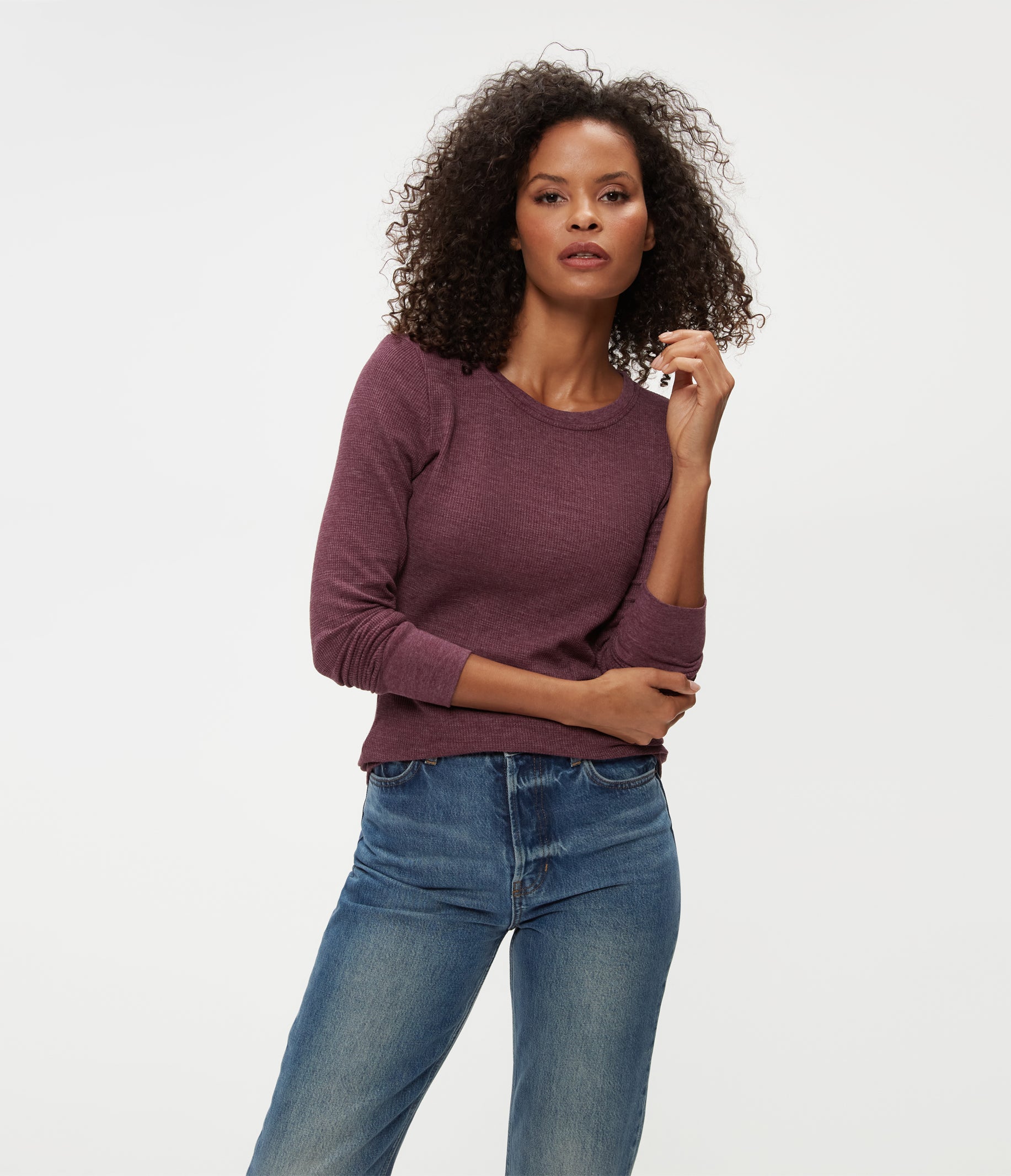 (取寄) マイケル スターズ レディース サーマル ジュリエット クルー ネック トップ Michael Stars women Thermal Juliet Crew Neck Top Java Women's Michael Stars Thermal Juliet Crew Neck Top | Zappos.com