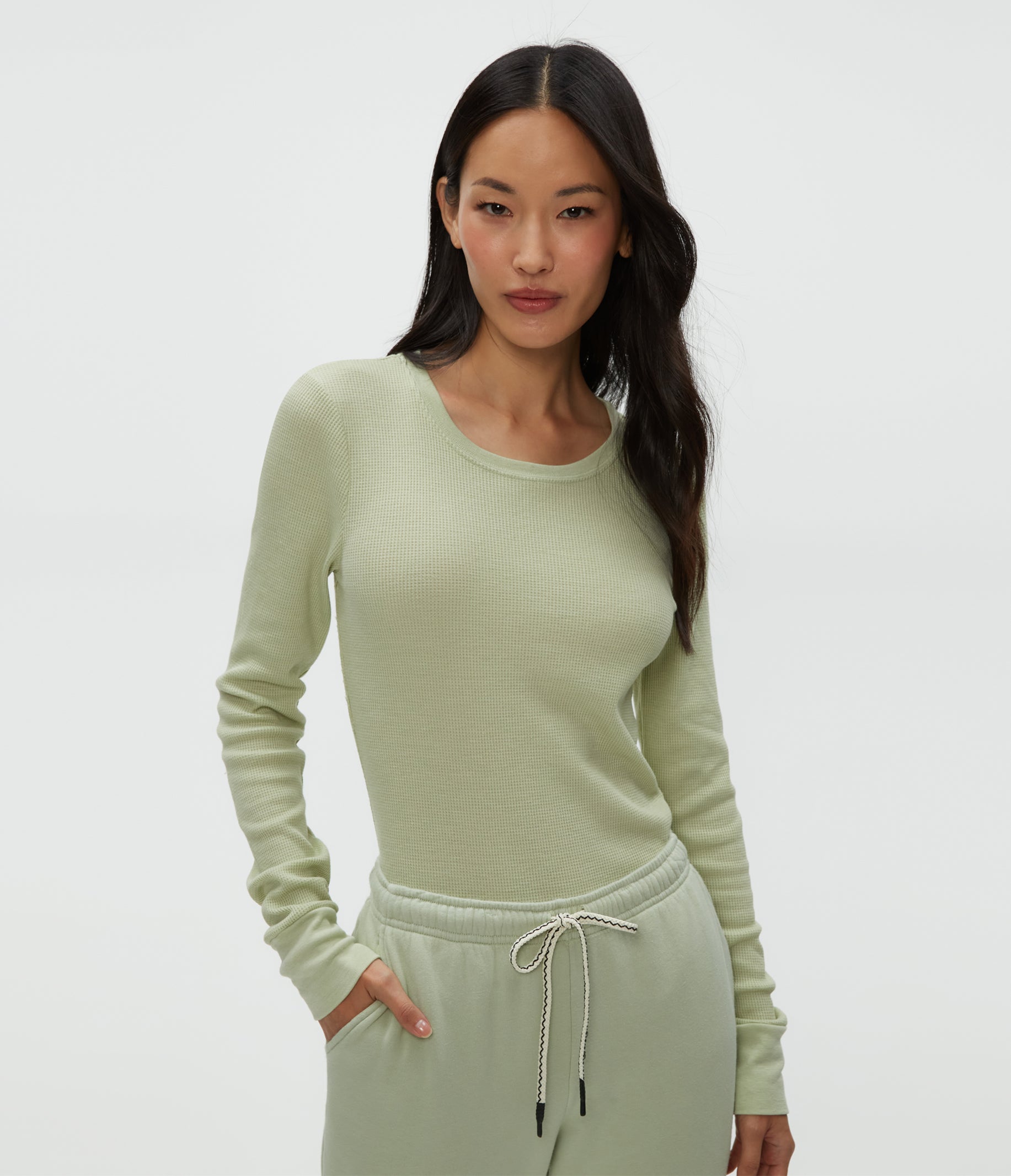 (取寄) マイケル スターズ レディース サーマル ジュリエット クルー ネック トップ Michael Stars women Thermal Juliet Crew Neck Top Chalk Michael Stars Women's Thermal Juliet Crew Neck Top, Chalk at