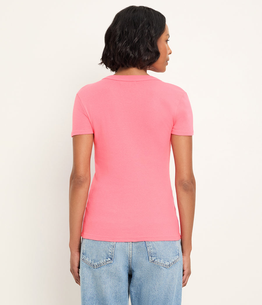 Lexy Tee in DRAGONFRUIT Pink Back View #DRAGONFRUIT