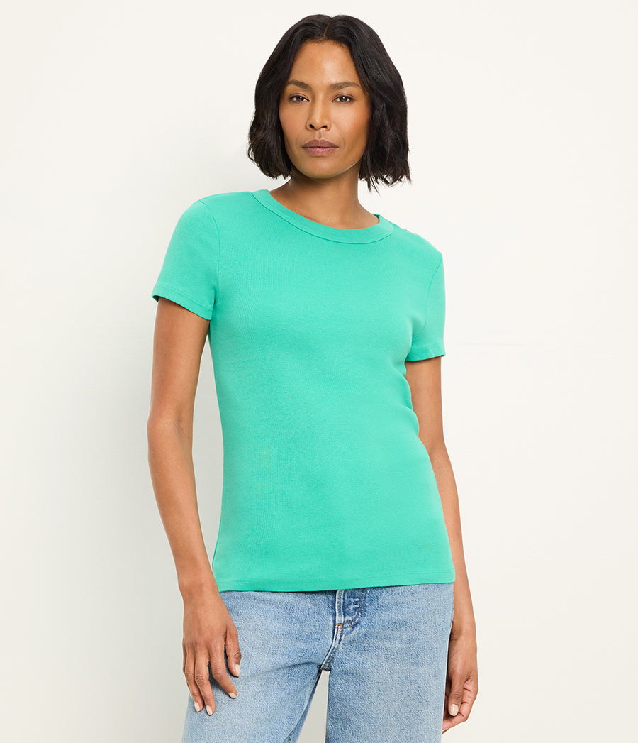 Lexy Tee in MALDIVES Green Side View #MALDIVES