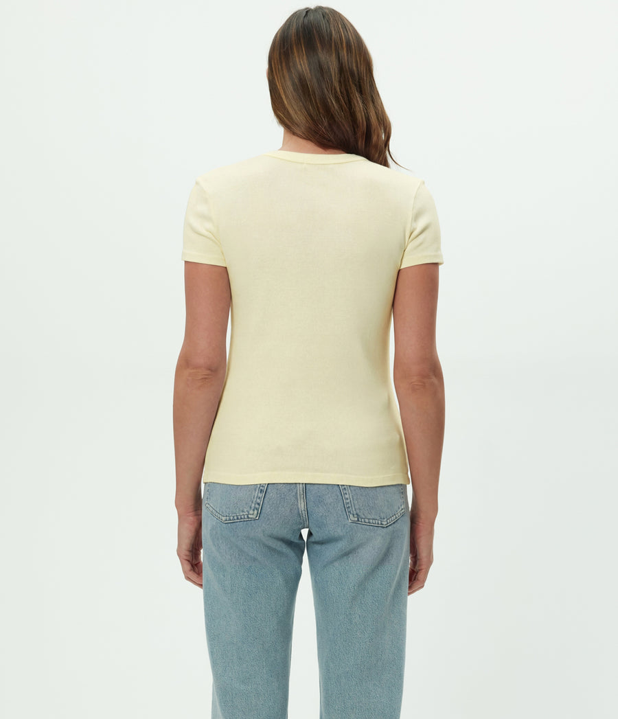 Lexy Tee in BUTTERCUP Yellow Back View #BUTTERCUP