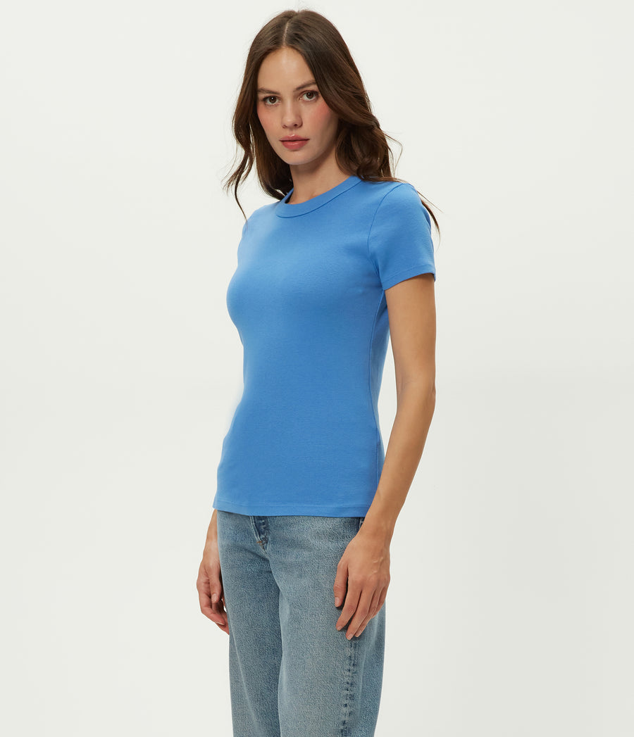 Lexy Tee in BABY BLUE Blue Full Body View #BLUE RIBBON
