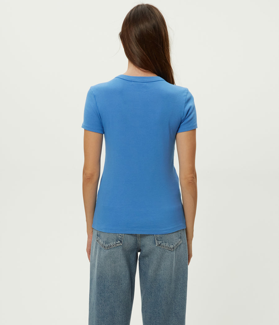Lexy Tee in BABY BLUE Blue Back View #BLUE RIBBON