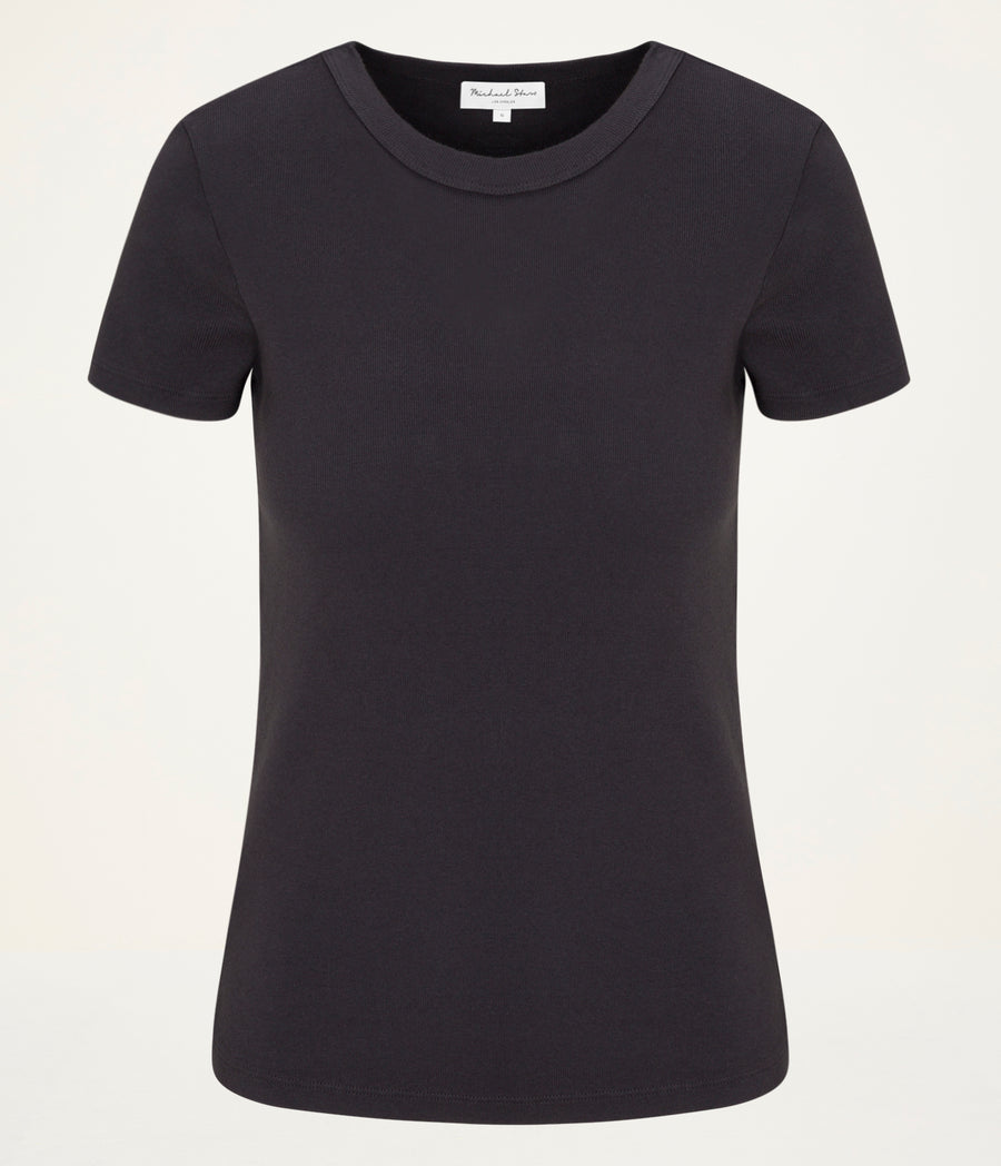 LEXY TEE in Oxide Grey  Close up View #OXIDE