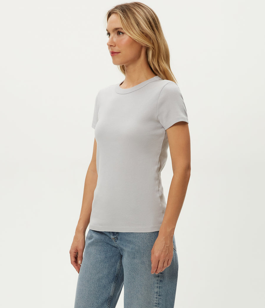 Lexy Tee in ZINC Grey Side View #ZINC