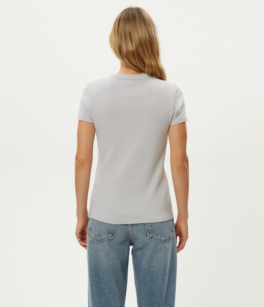 Lexy Tee in ZINC Grey Back View #ZINC
