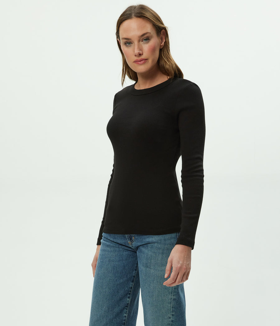 Nori Tee in Black Side View #BLACK