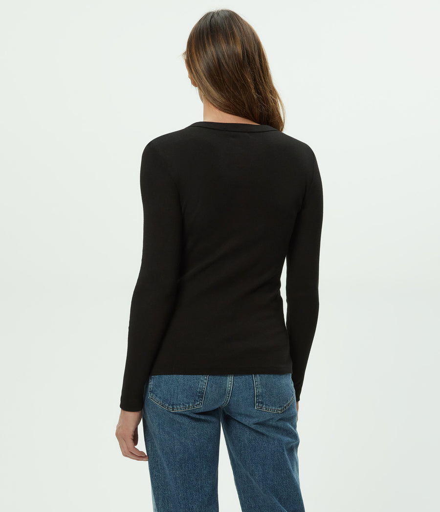 Nori Tee in Black Back View  #BLACK