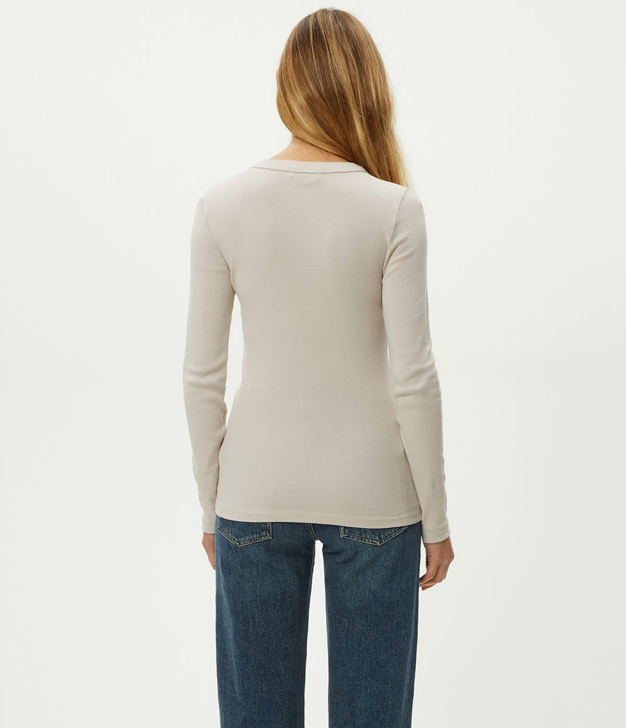Nori Tee in Cement Beige Back View #CEMENT