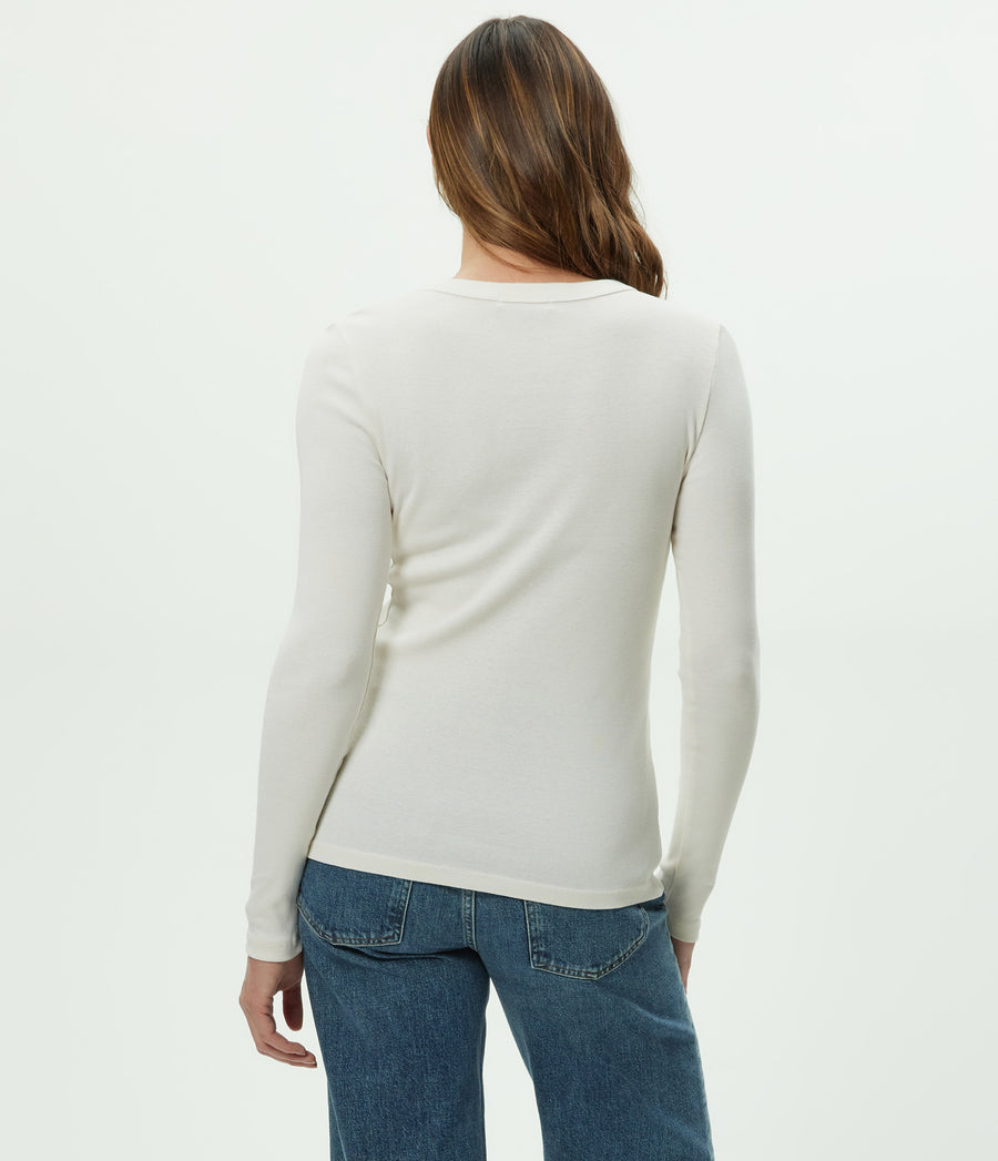 Nori Tee in Chalk White Back View #CHALK