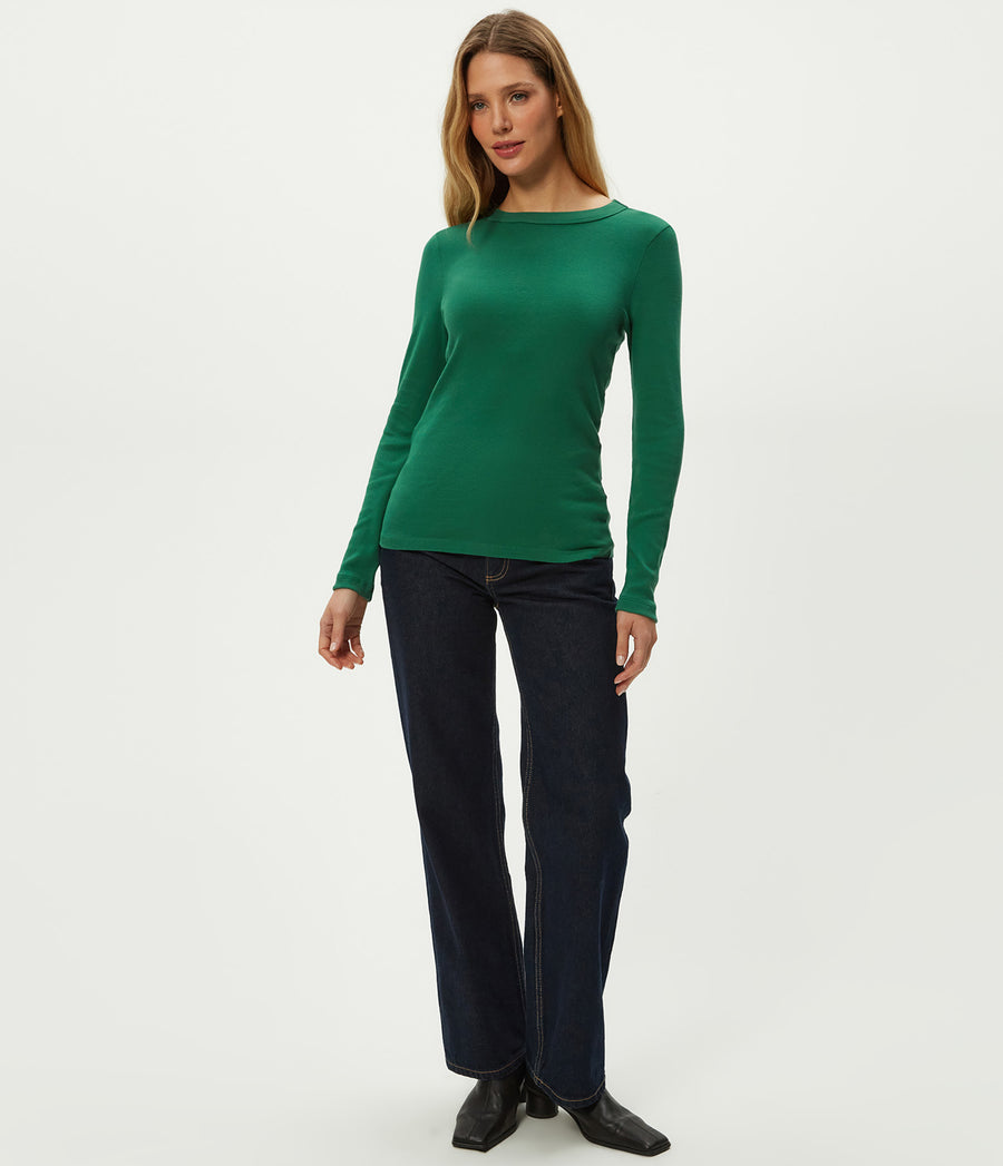 Nori Tee in Emerald GREEN Full Body View #EMERALD