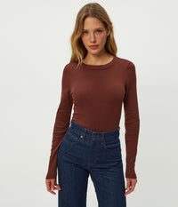 Nori Tee in ESPRESSO Brown Close Up View #ESPRESSO