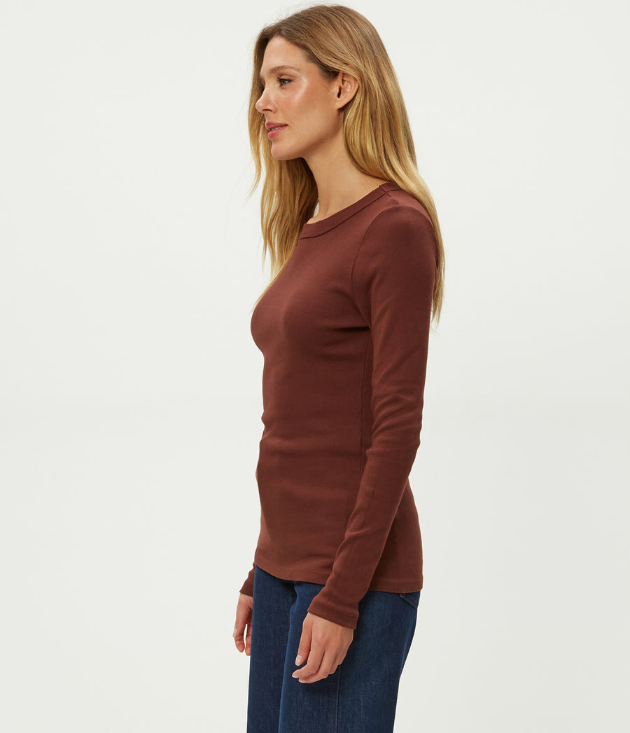 Nori Tee in ESPRESSO Brown Side View #ESPRESSO