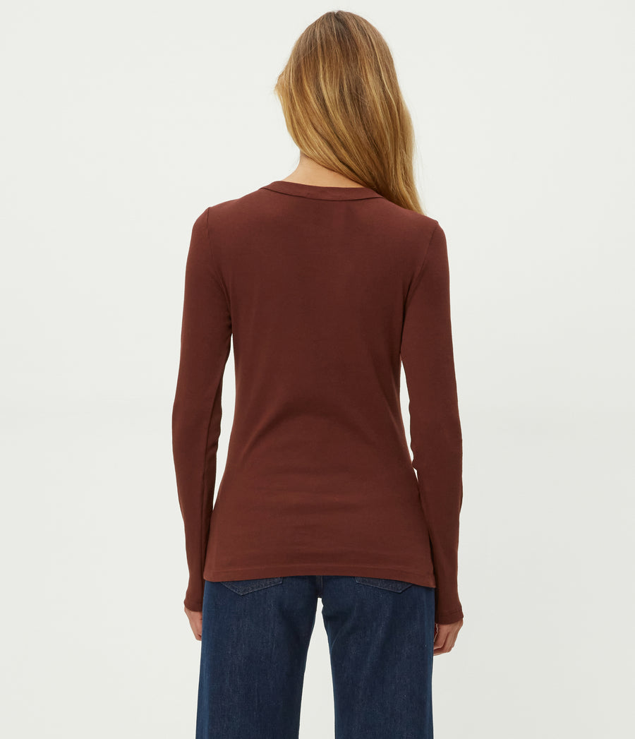 Nori Tee in ESPRESSO Brown Back View #ESPRESSO