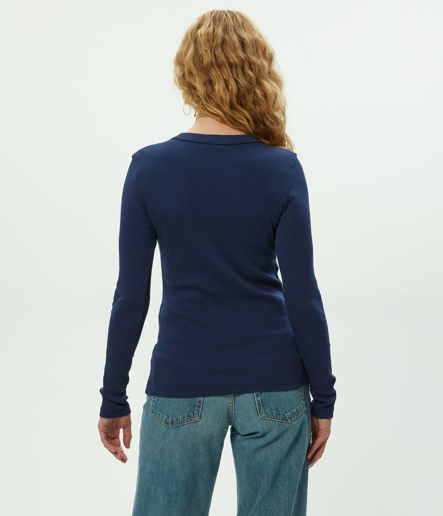 Nori Tee in Nocturnal Blue Back View  #NOCTURNAL