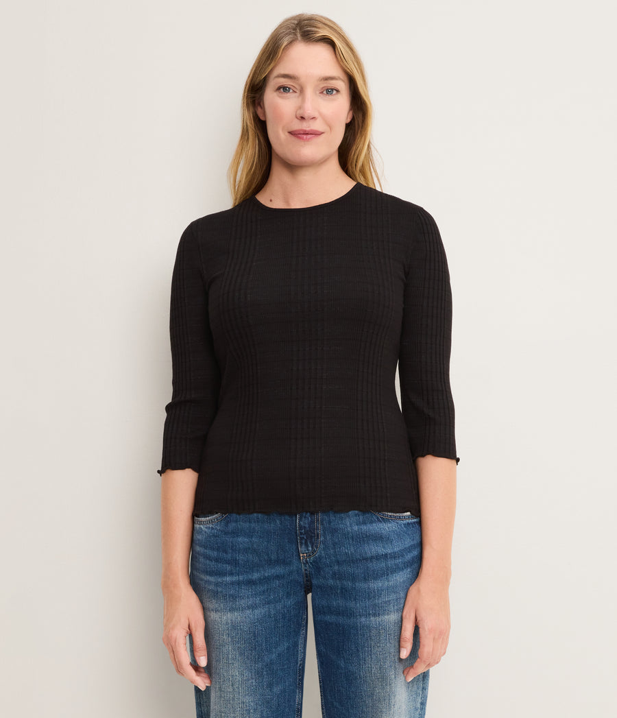 Mae Striped 3/4 Sleeve Top