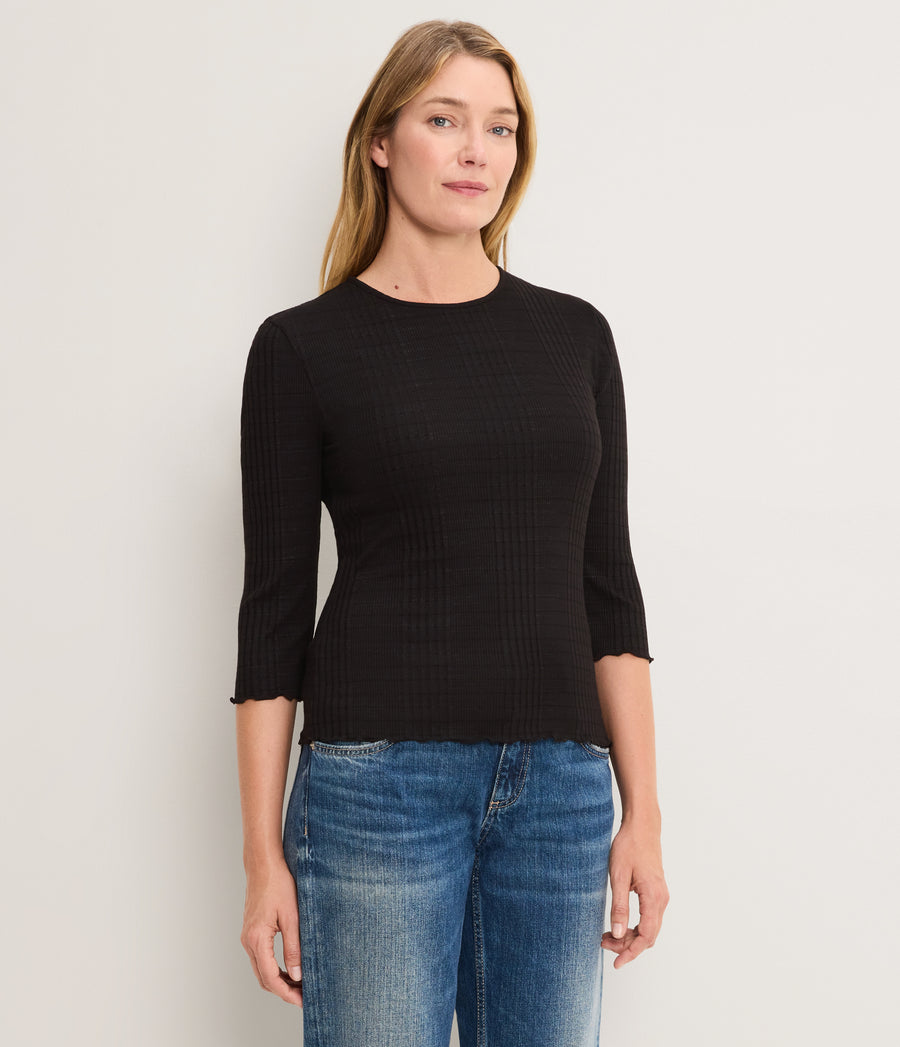Mae Striped 3/4 Sleeve Top