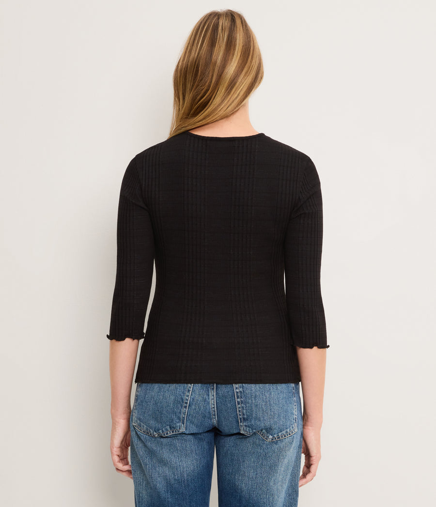 Mae Striped 3/4 Sleeve Top