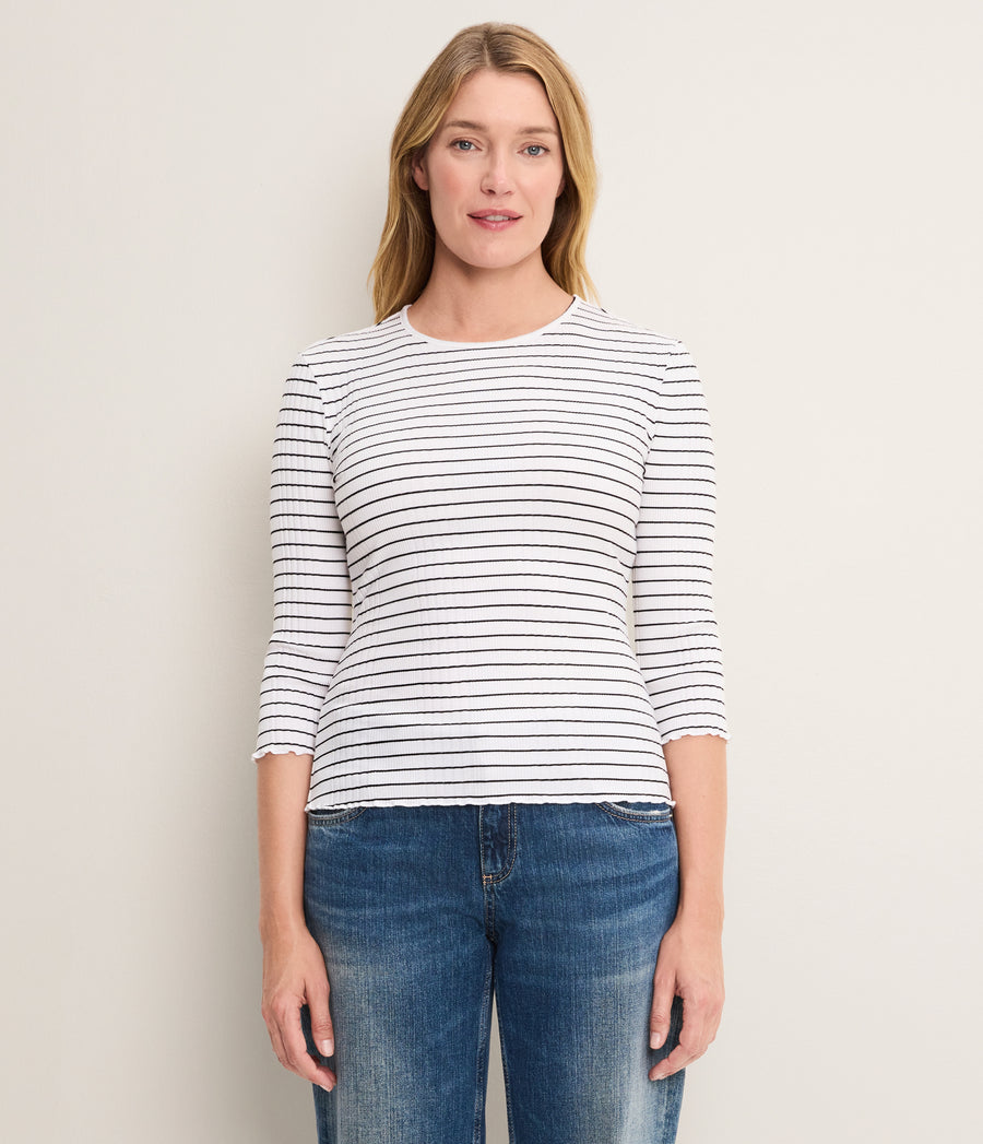 Mae Striped 3/4 Sleeve Top