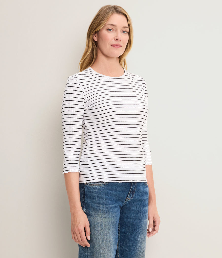 Mae Striped 3/4 Sleeve Top