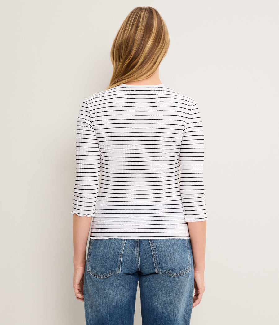 Mae Striped 3/4 Sleeve Top