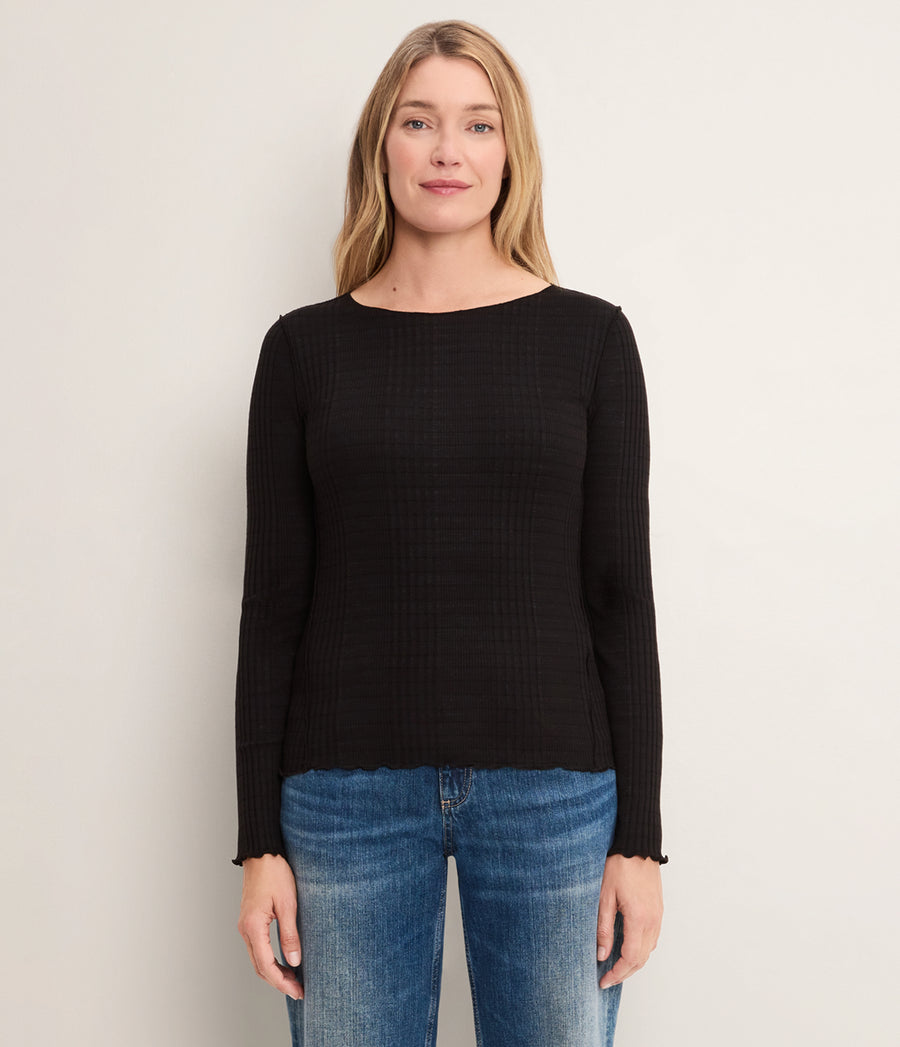 Kira Striped Ribbed Top