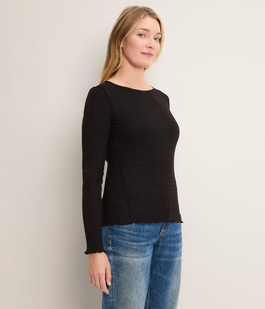 Kira Striped Ribbed Top