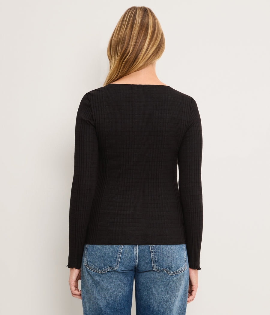 Kira Striped Ribbed Top