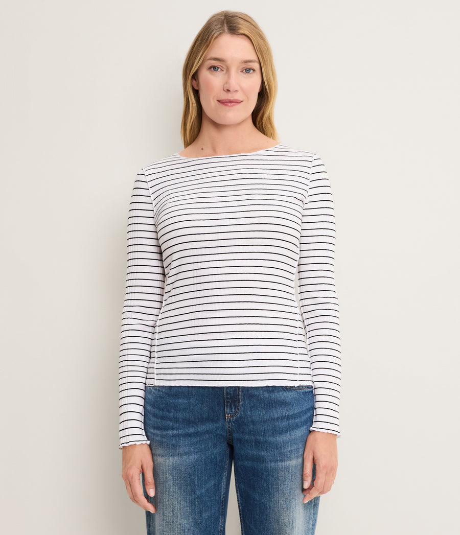 Kira Striped Ribbed Top