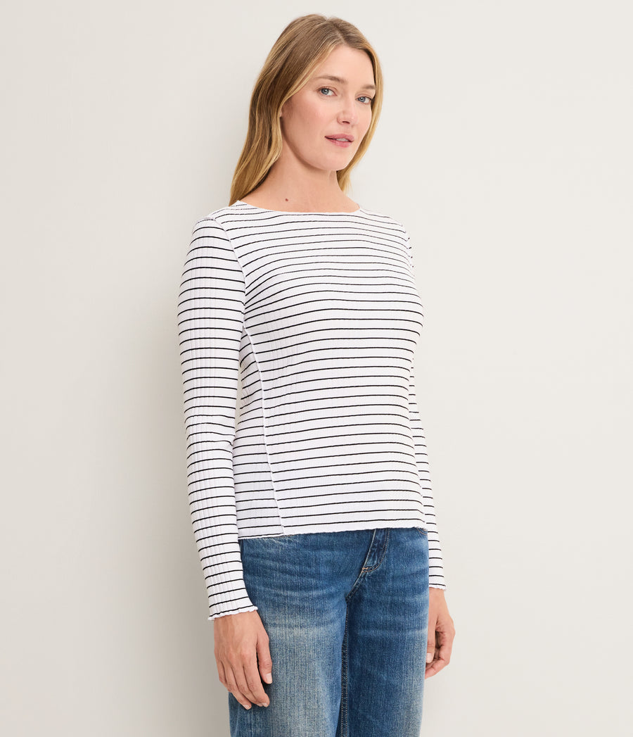 Kira Striped Ribbed Top