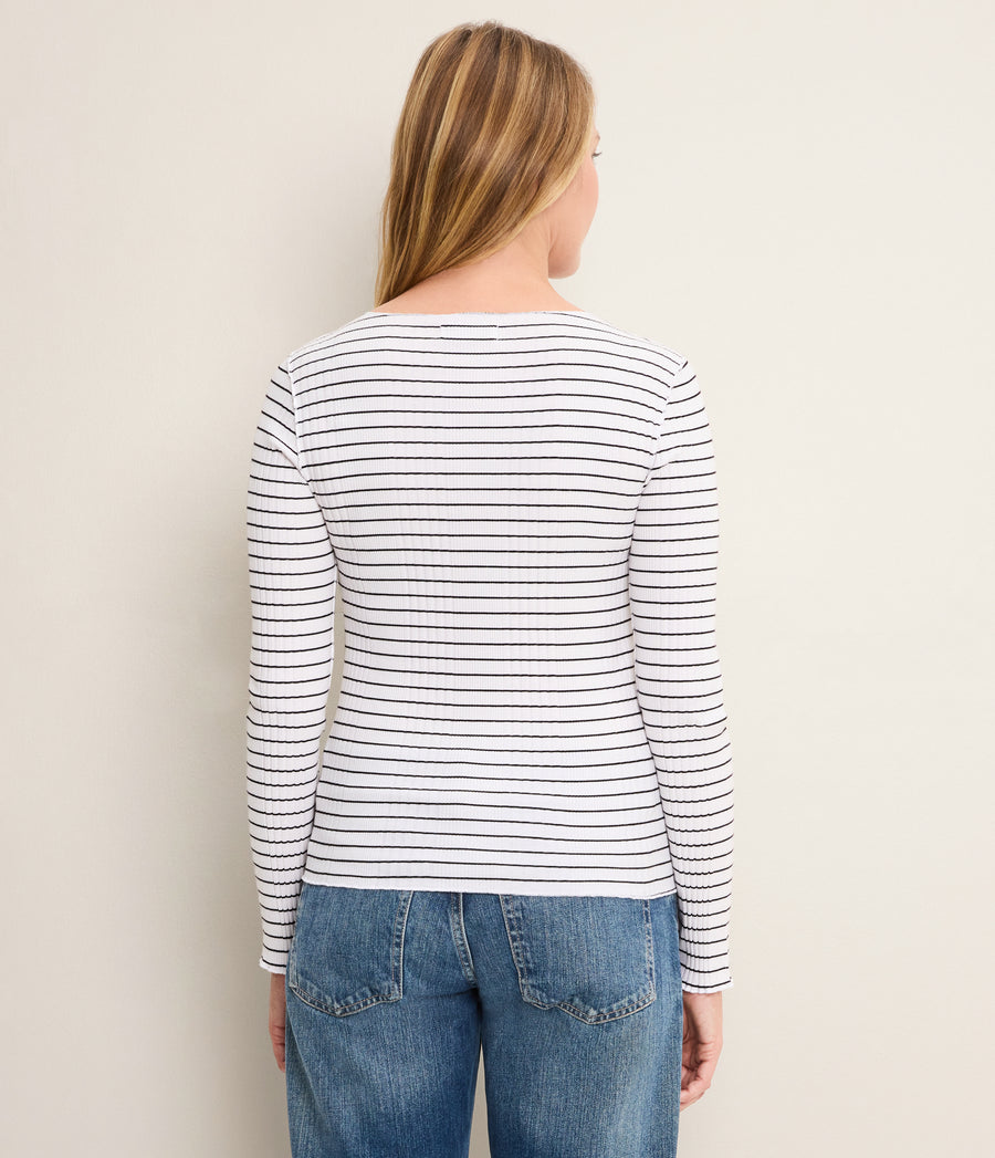 Kira Striped Ribbed Top