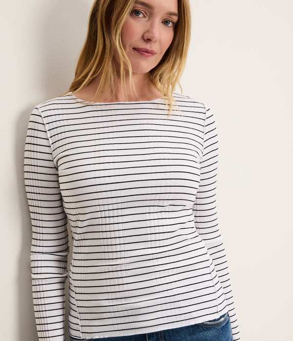 Kira Striped Ribbed Top