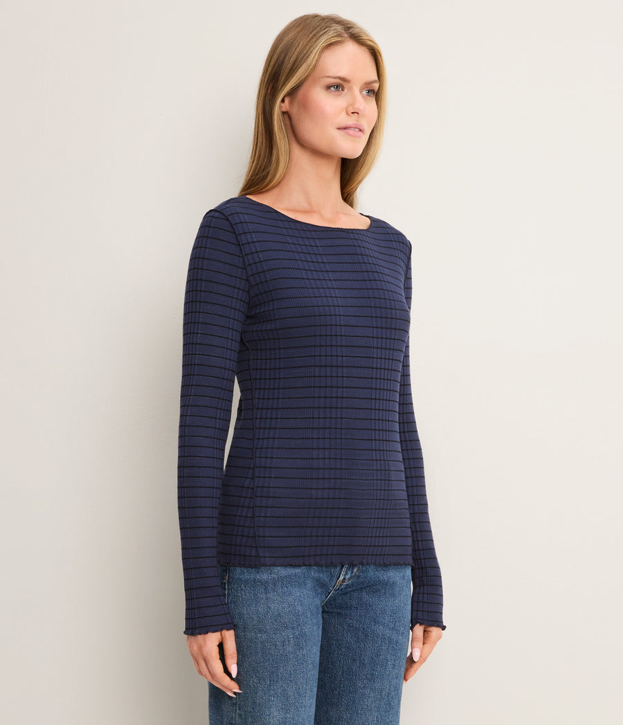 Kira Striped Ribbed Top