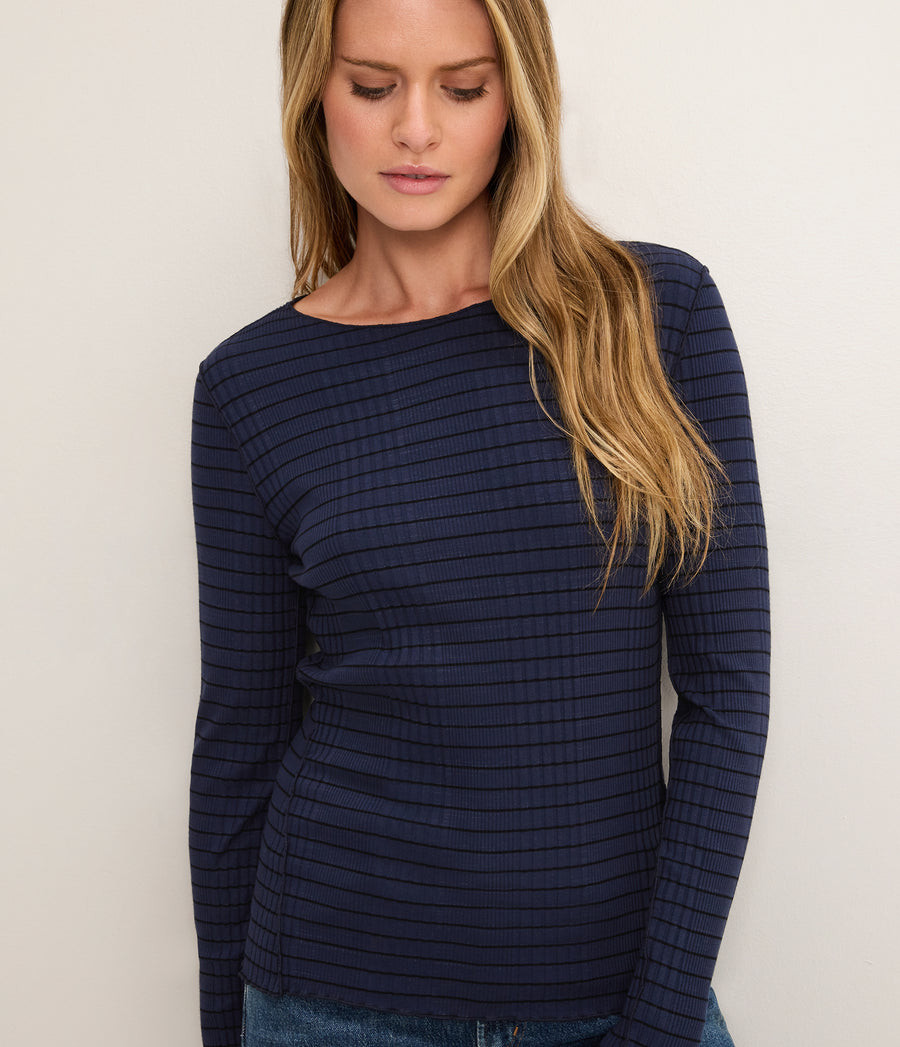 Kira Striped Ribbed Top