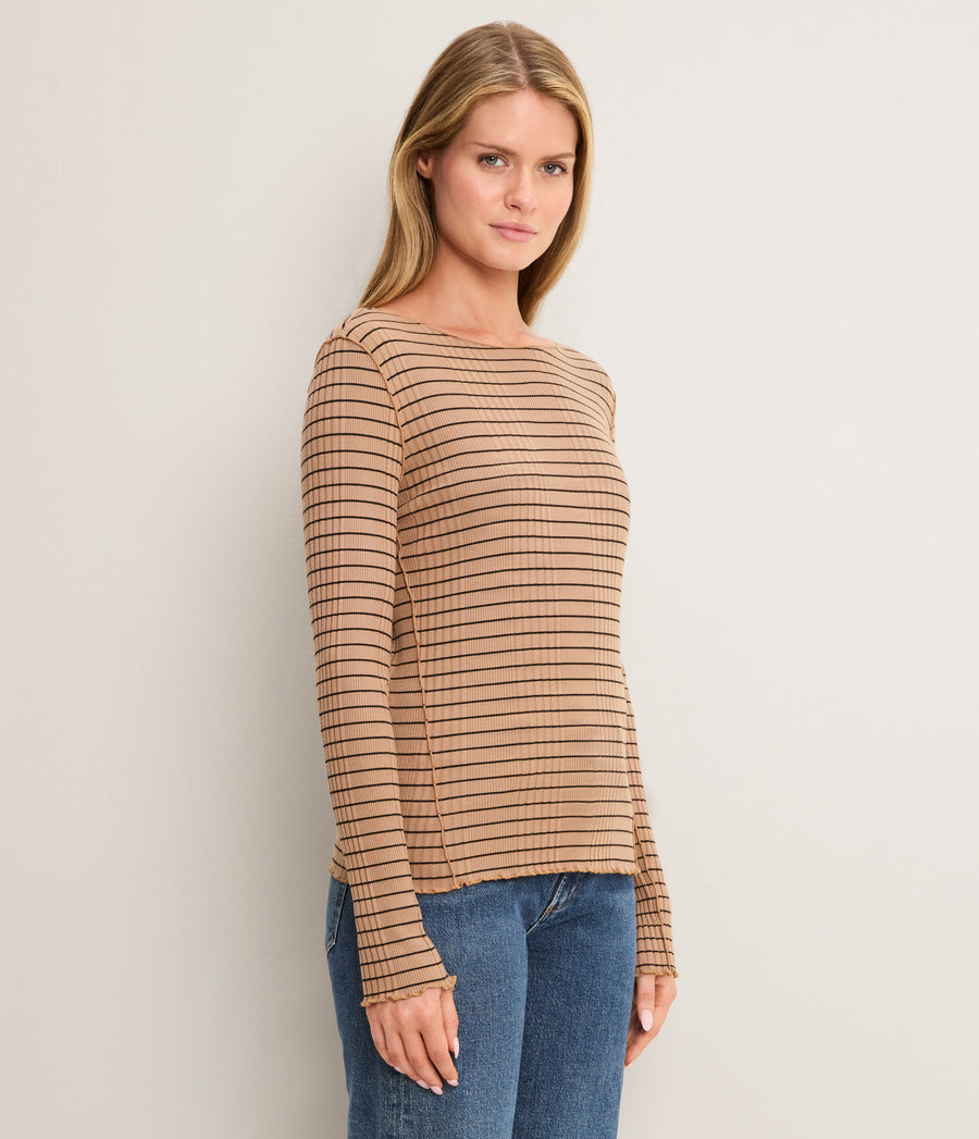 Kira Striped Ribbed Top