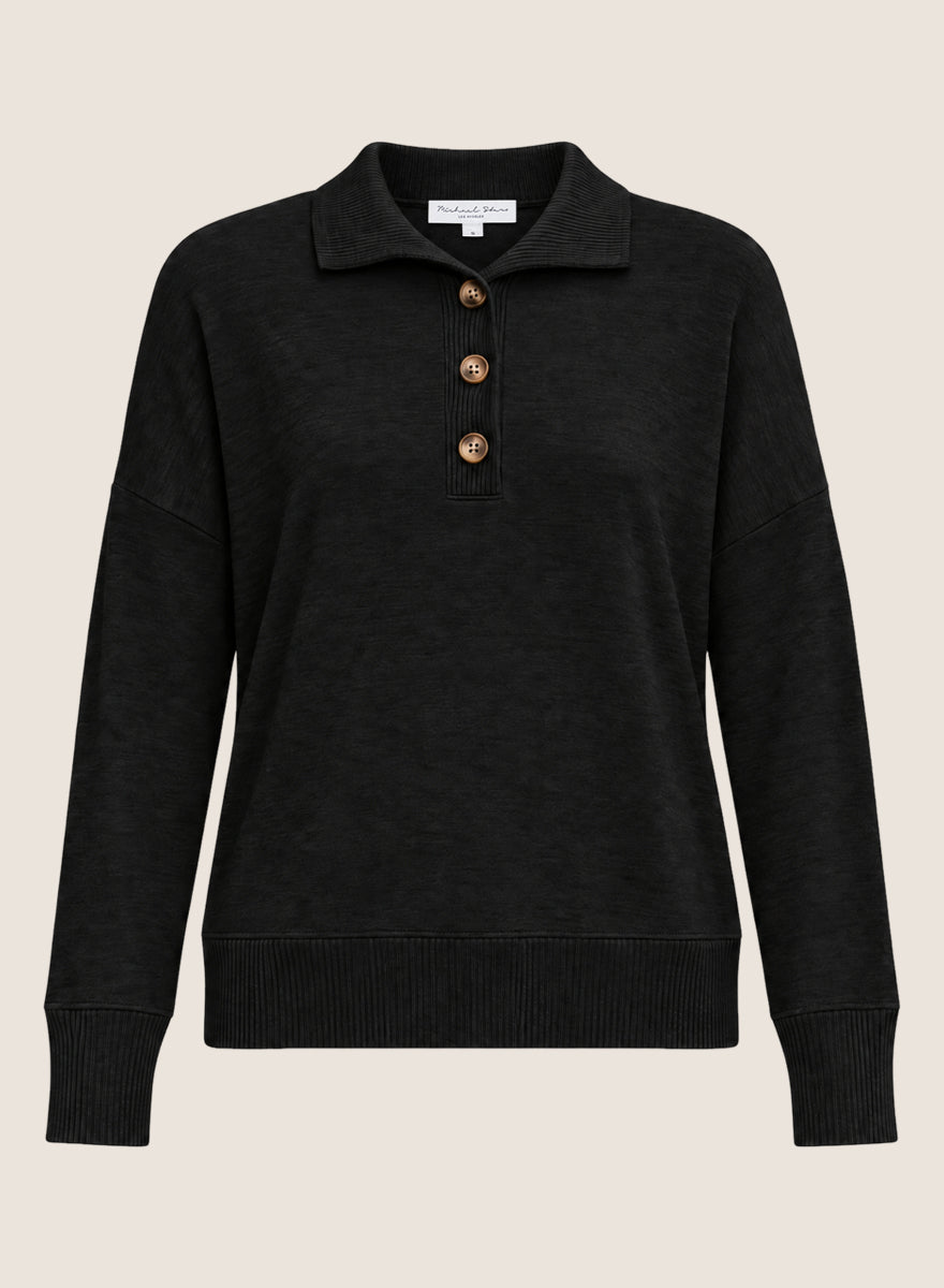 Bria Mixed Rib Henley