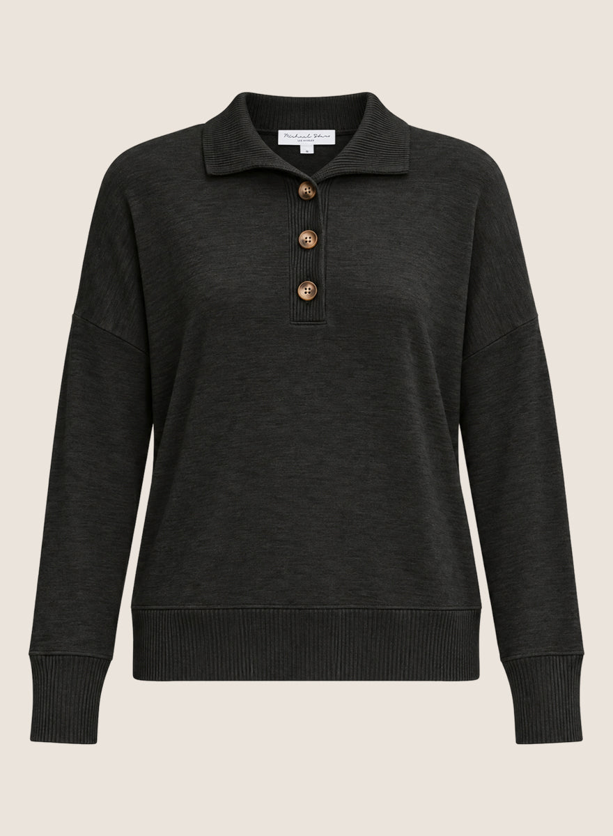 Bria Mixed Rib Henley