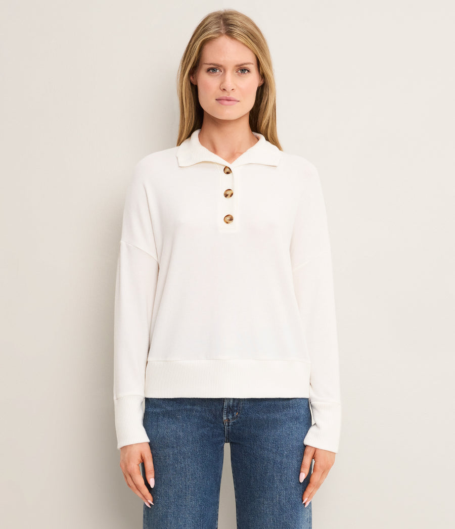 Bria Mixed Rib Henley
