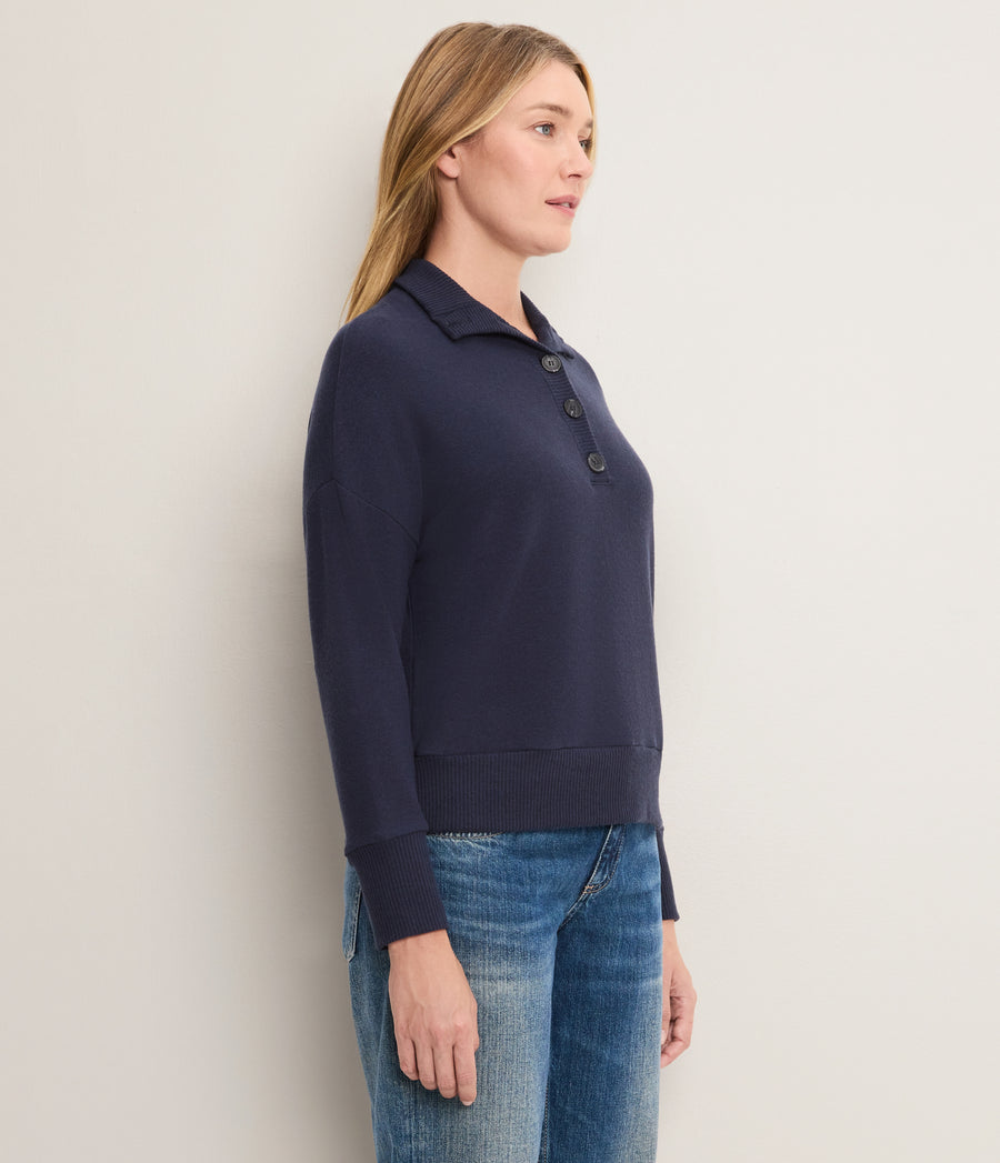 Bria Mixed Rib Henley