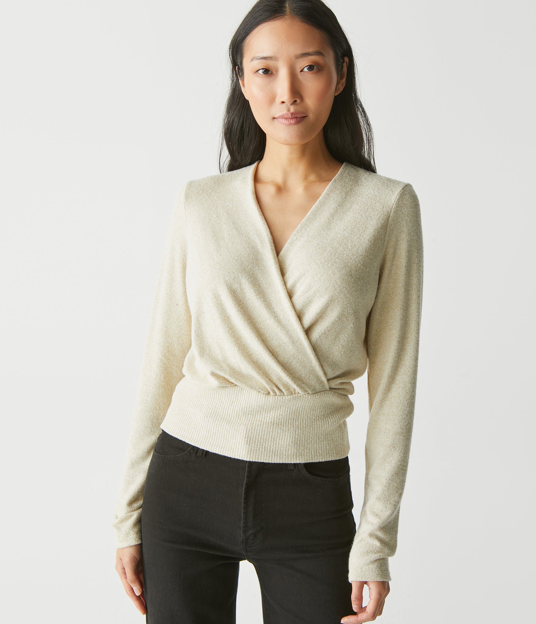 Yellow surplice best sale top