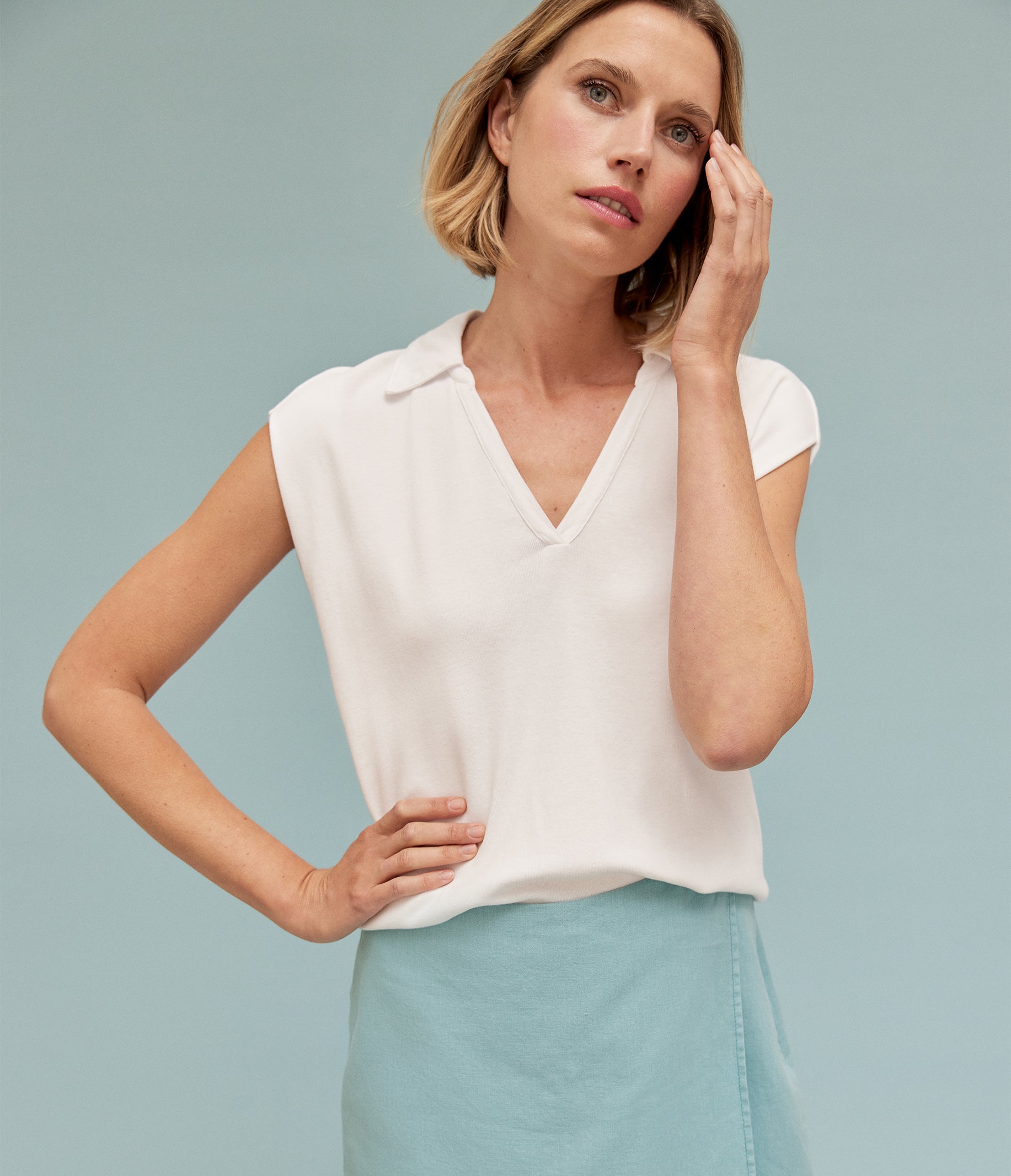 定番の冬ギフト Faye Power Shoulder Polo トップス