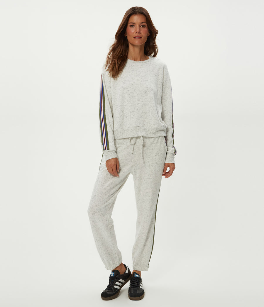 Dani Jogger in Chalk White Close Up View #CHALK