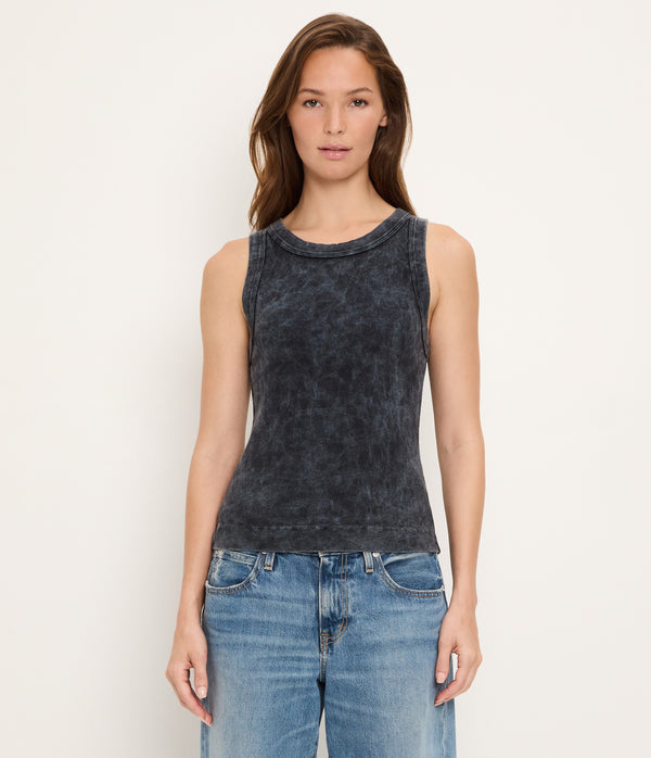 Gina Mineral Wash Crop Tank BLK / XL #BLACK